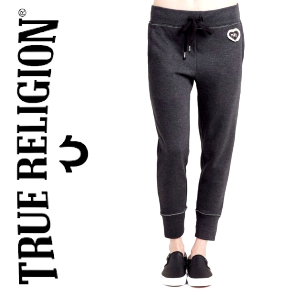 TRUE RELIGION Patch Work Skinny Sweatpant Jogger!